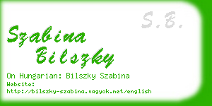 szabina bilszky business card